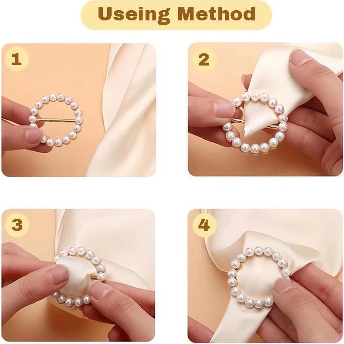 Clip de Anillo de Bufanda 6PCS Naturahand - Clips de Metal para Ropa de Mujeres