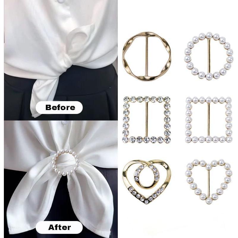 Clip de Anillo de Bufanda 6PCS Naturahand - Clips de Metal para Ropa de Mujeres