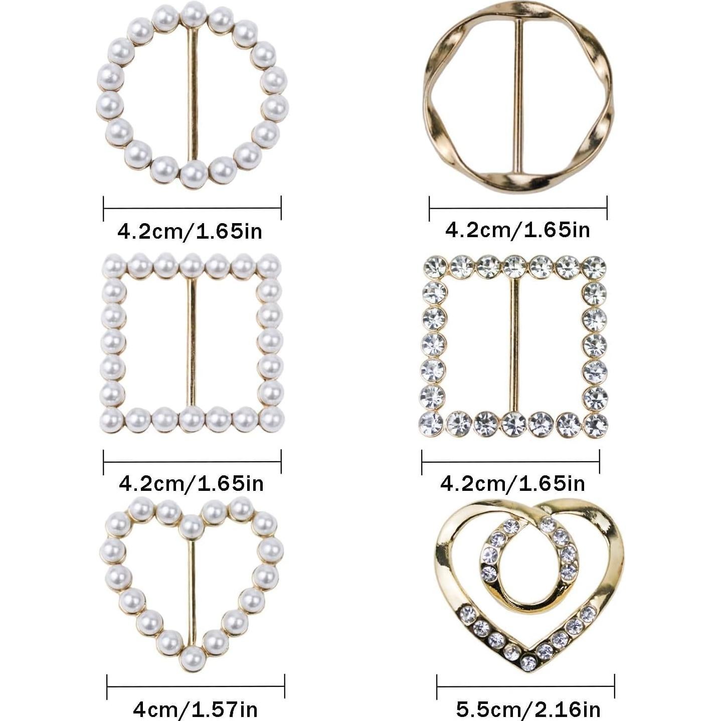 Clip de Anillo de Bufanda 6PCS Naturahand - Clips de Metal para Ropa de Mujeres