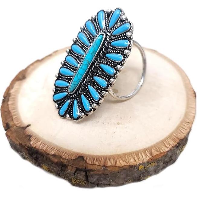Anillo de Bufanda Concho Occidental Tipi 24mm Turquesa