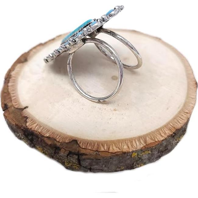 Anillo de Bufanda Concho Occidental Tipi 24mm Turquesa