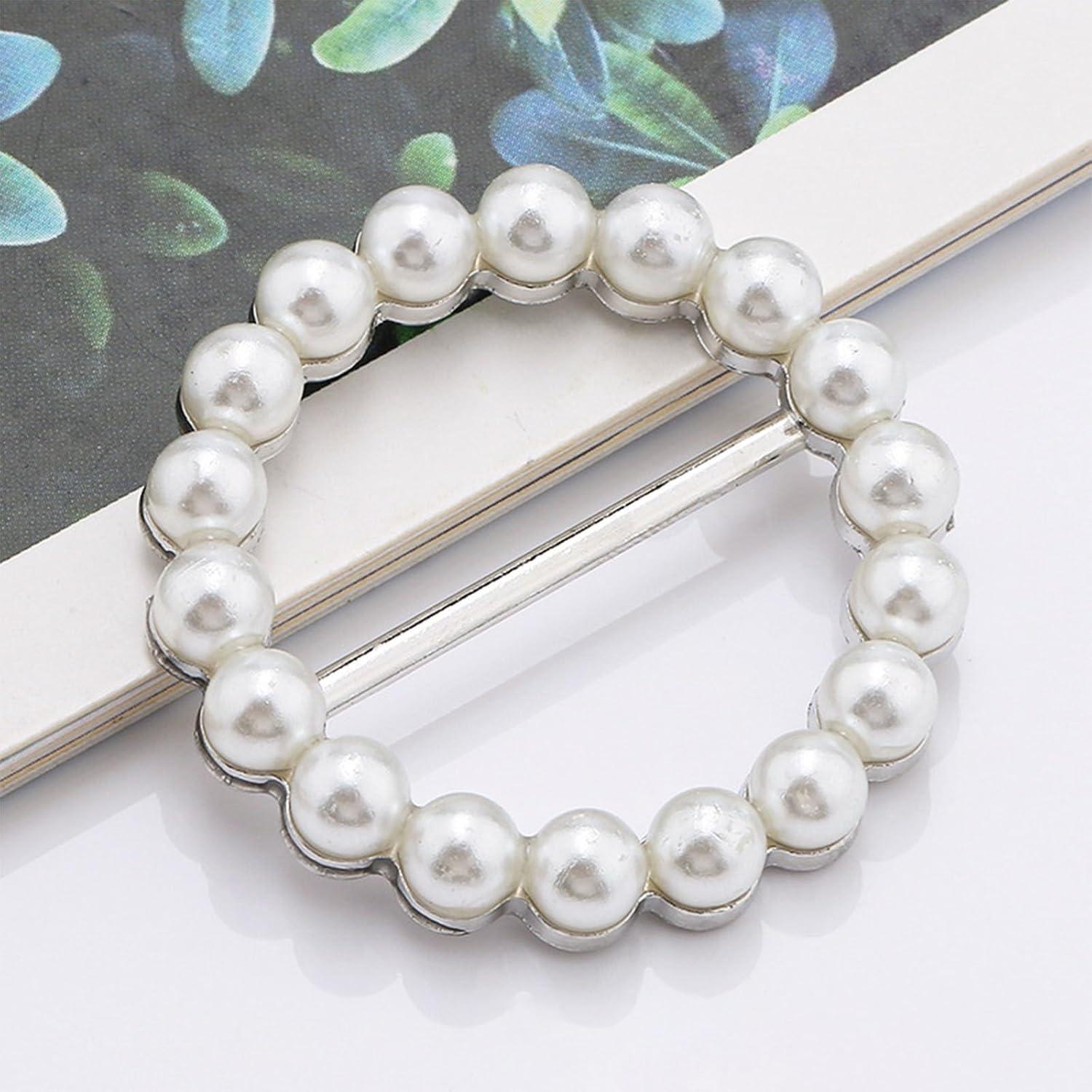 4 Anillos para Bufandas de Mujer - Clips Decorativos de Metal