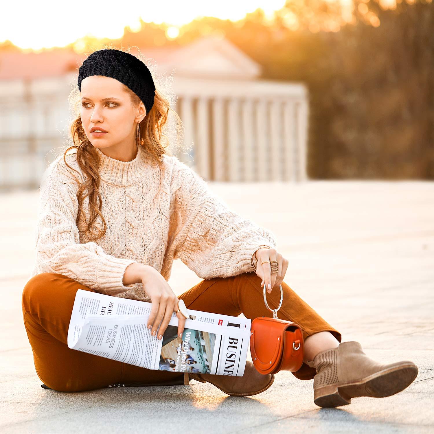 Diademas Trenzadas de Invierno Whaline - 6 Piezas 11 cm