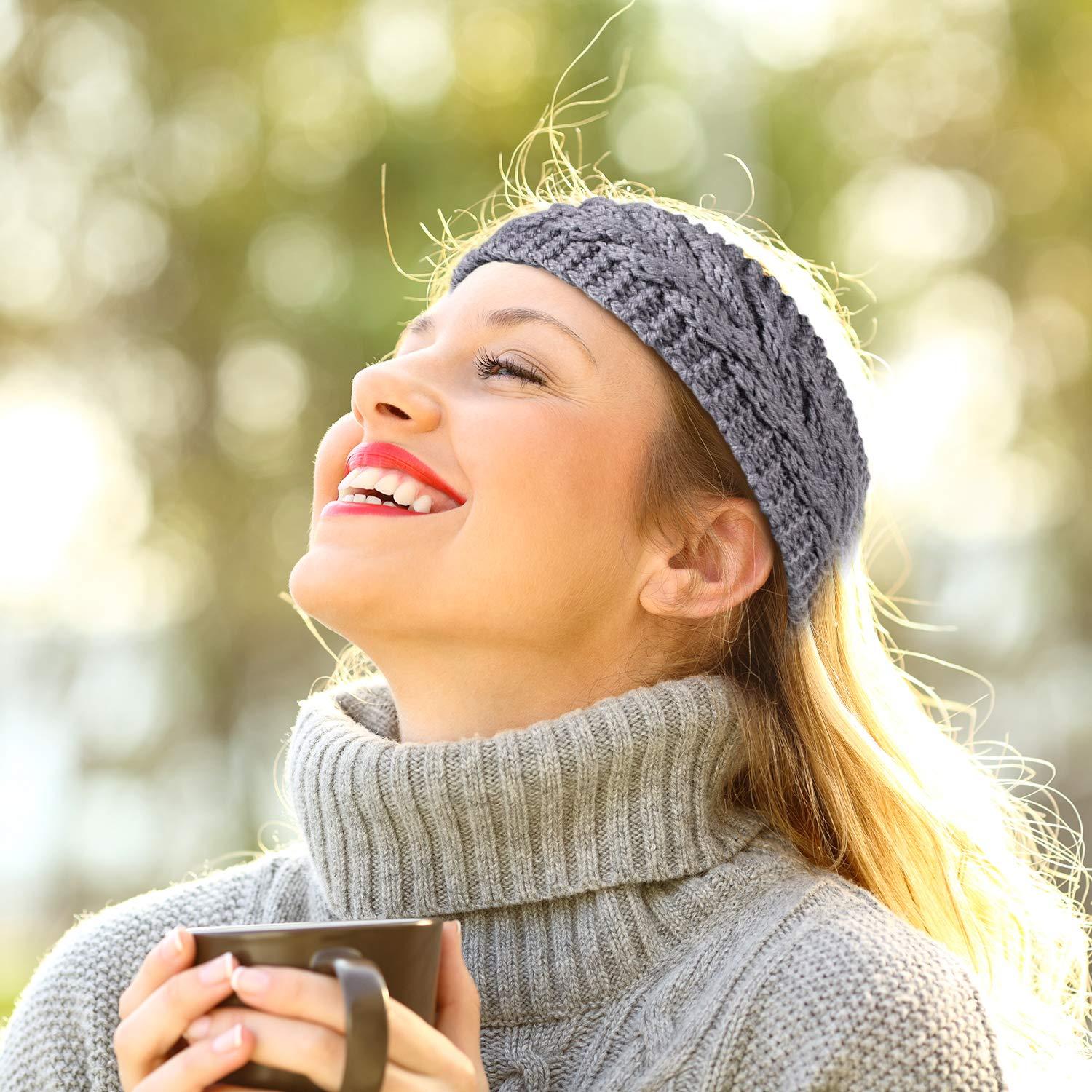 Diademas Trenzadas de Invierno Whaline - 6 Piezas 11 cm