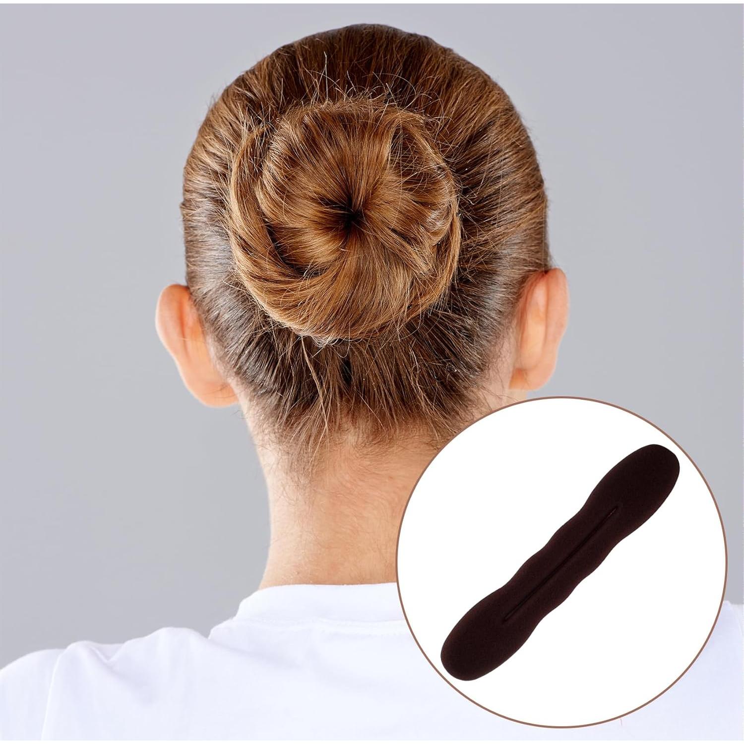 Hacedor de Moño Esponja Pndeyo 2pcs Marrón Accesorios Cabello