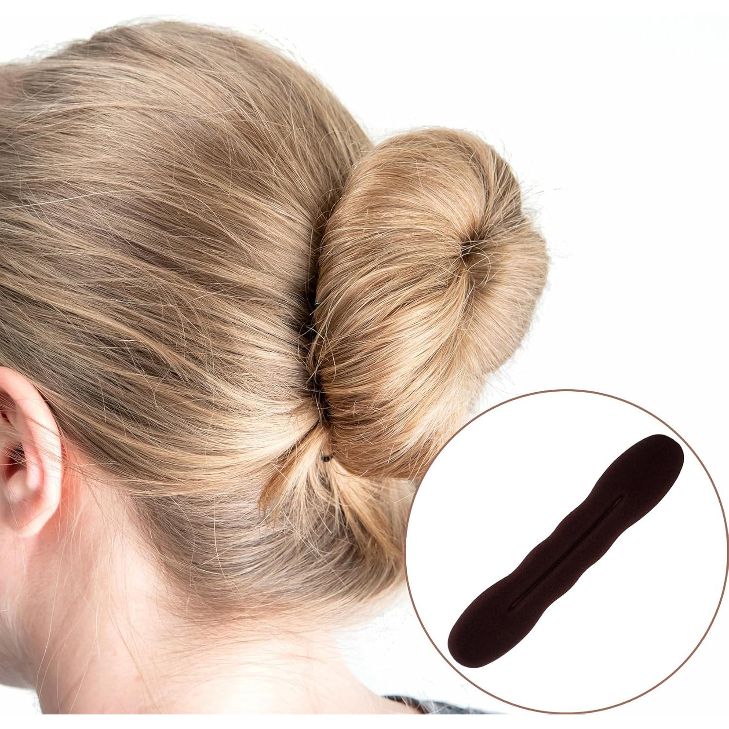 Hacedor de Moño Esponja Pndeyo 2pcs Marrón Accesorios Cabello