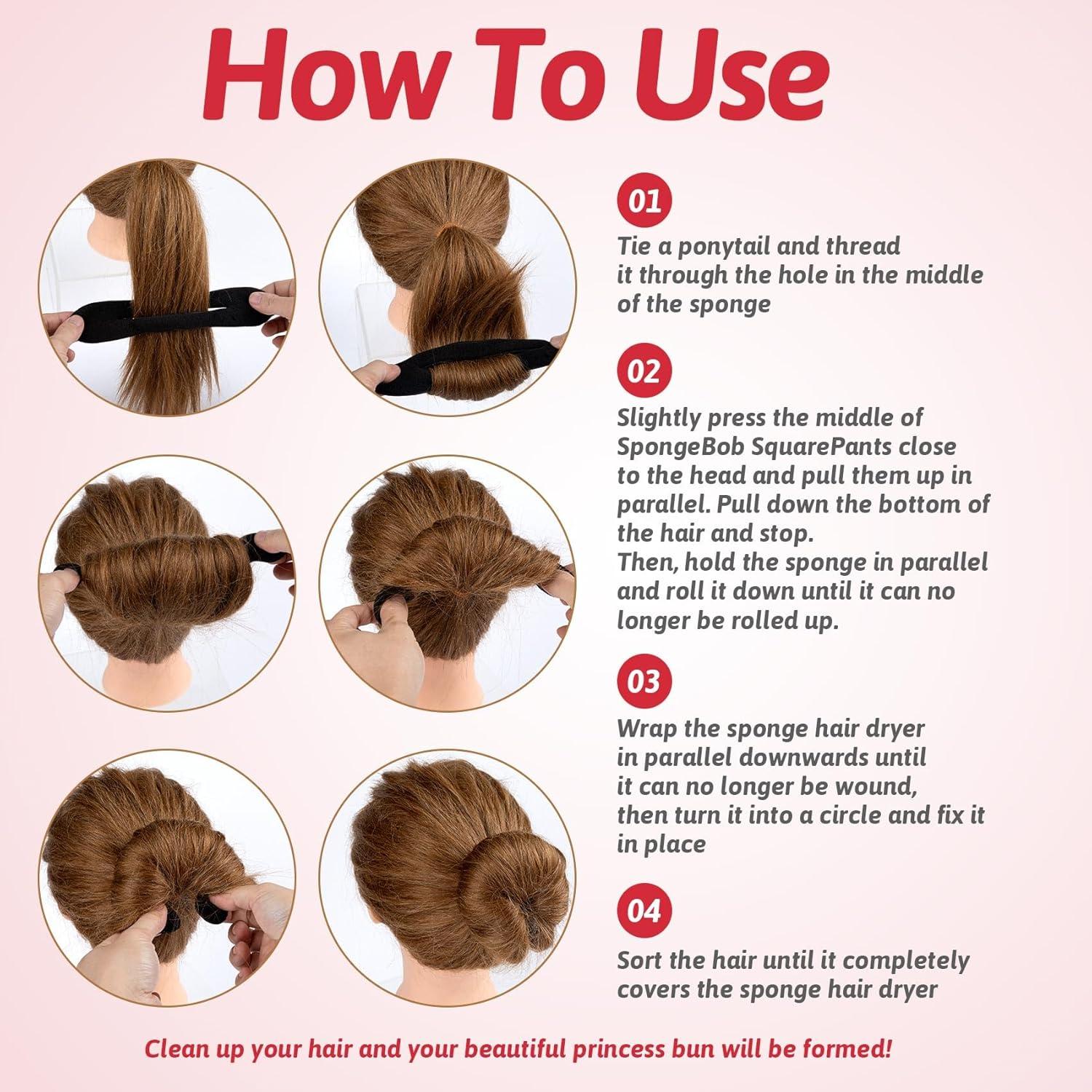 2 Piezas Hacedores de Moño de Cabello STSTR - Antideslizantes