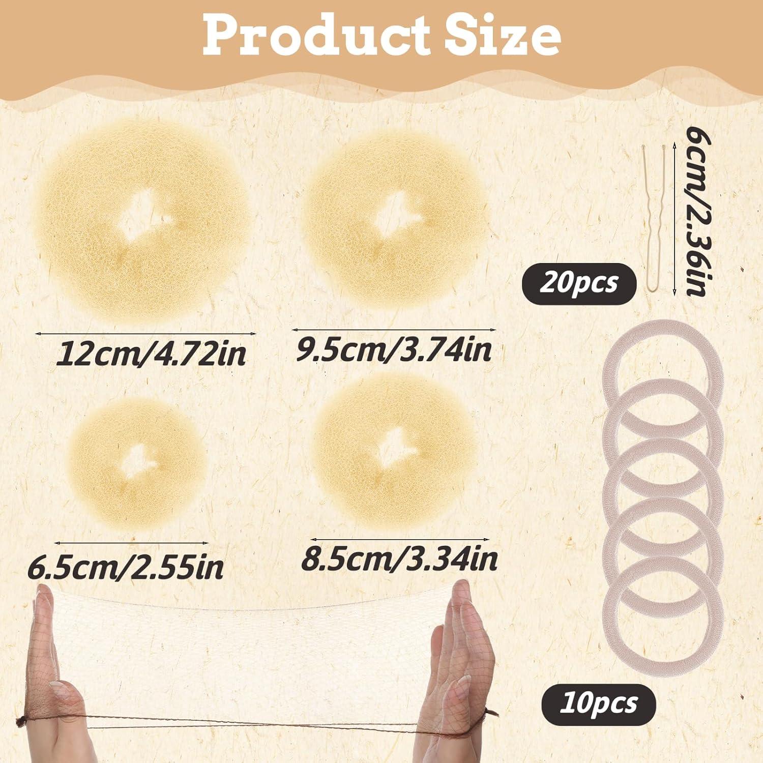 Juego de 40 Piezas para Hacer Moños de Cabello Beige DSLSQD