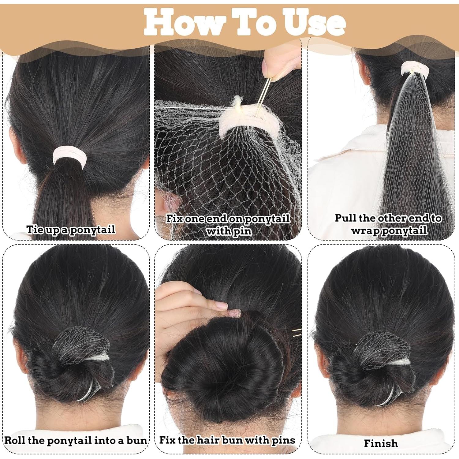 Juego de 40 Piezas para Hacer Moños de Cabello Beige DSLSQD