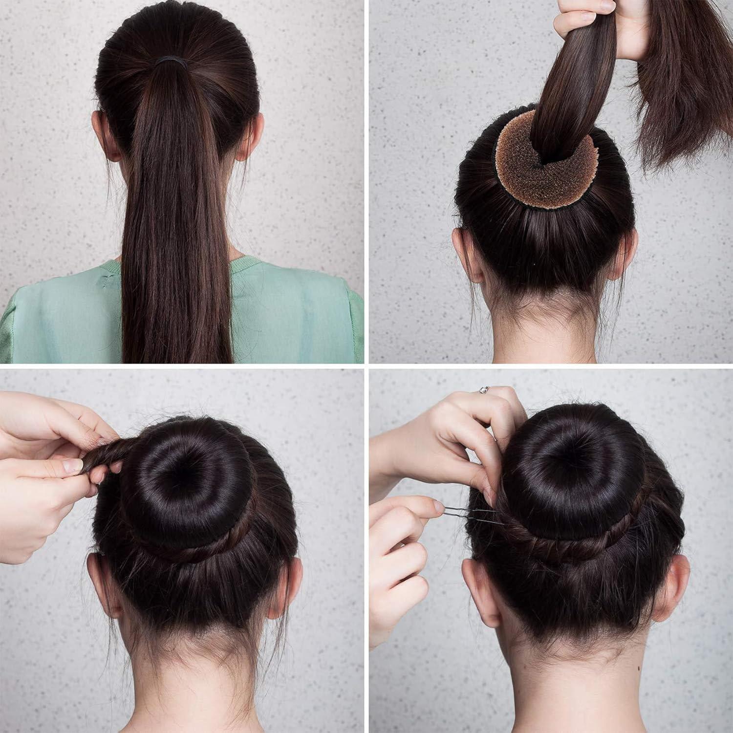 Juego de Hacer Moño BoAn 304 Piezas con Horquillas y Bandas