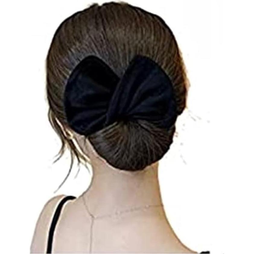 Juego de 2 Clips Mágicos de Tela Negra para Chignon GANPUB