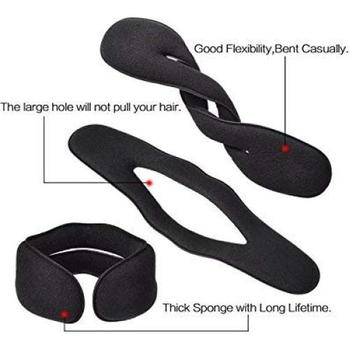 4 Piezas Fabricante de Moños de Espuma Negra Beaute Galleria