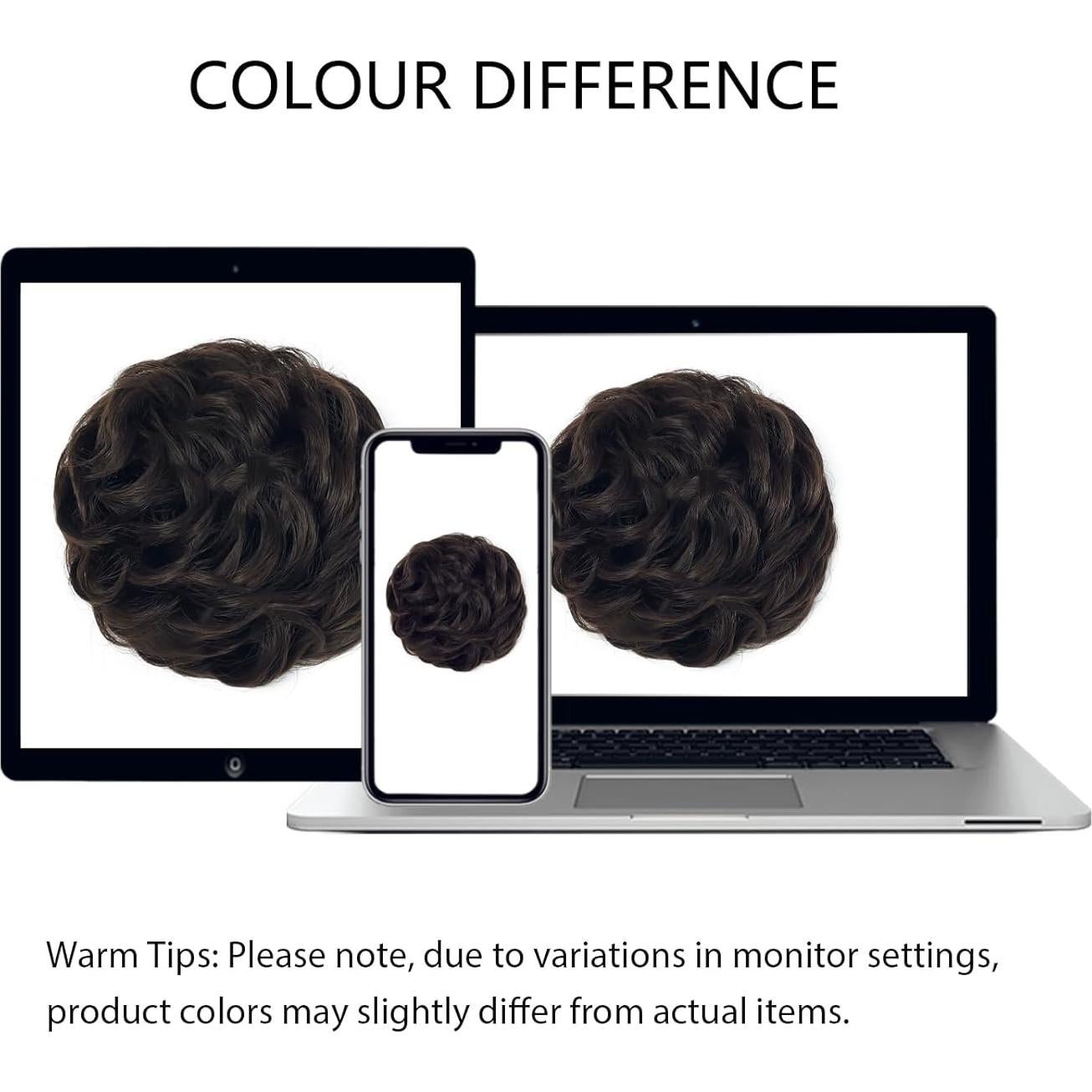 Extensión de moño desordenado Rose Bud, marrón oscuro, 14.5cm