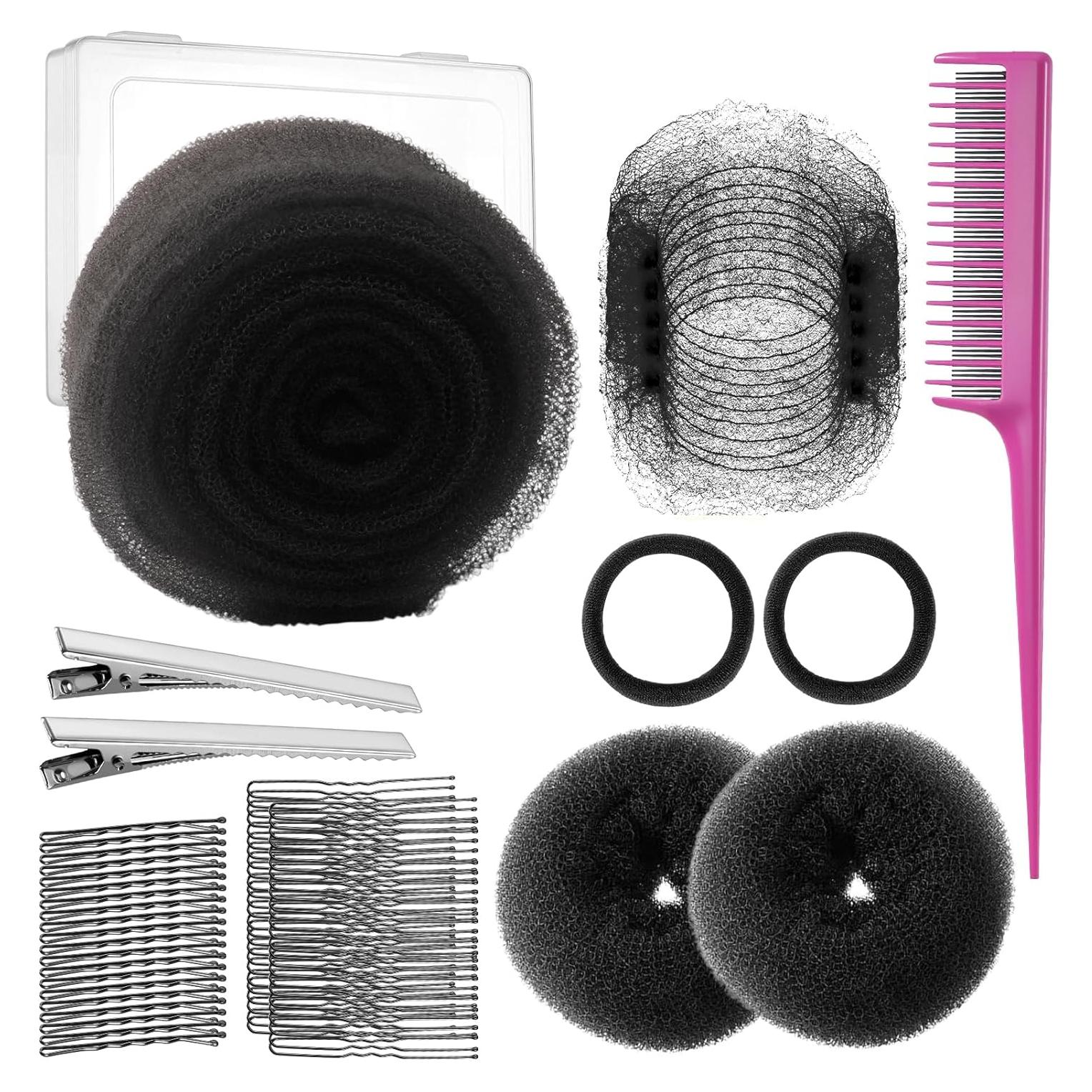 Kit de Esponja para Cabello Negro - Relleno y Moldeador de Moño