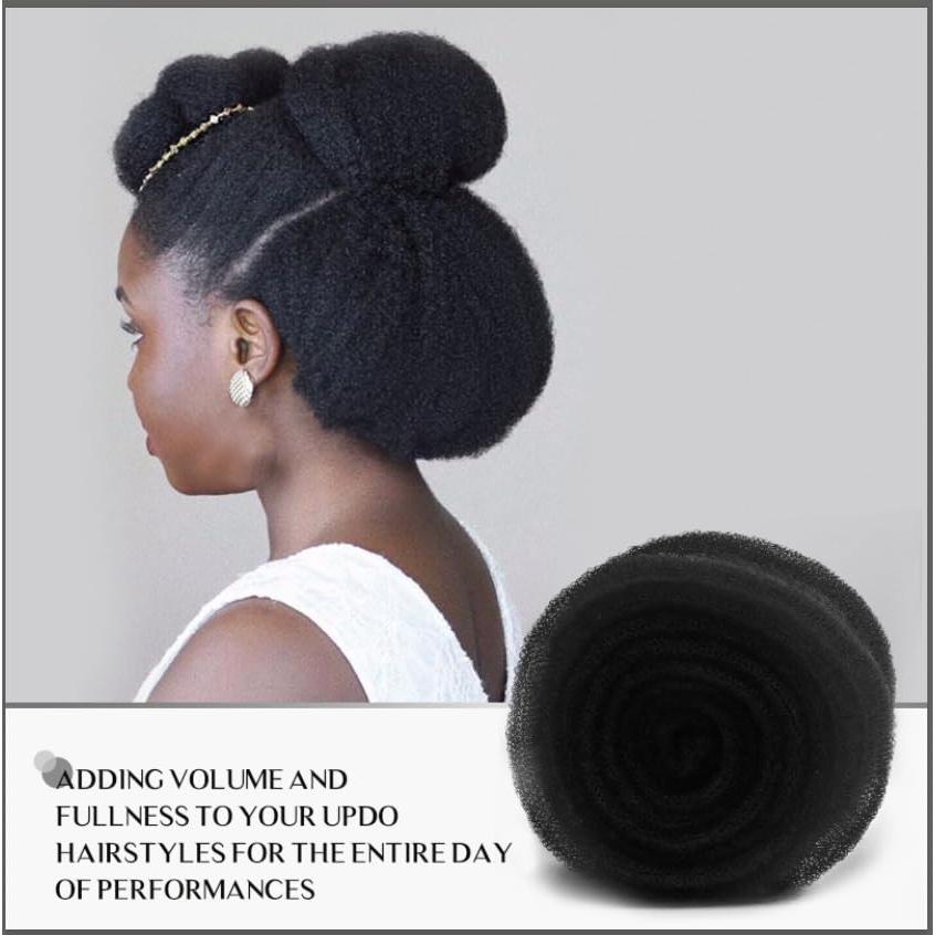 Kit de Esponja para Cabello Negro - Relleno y Moldeador de Moño