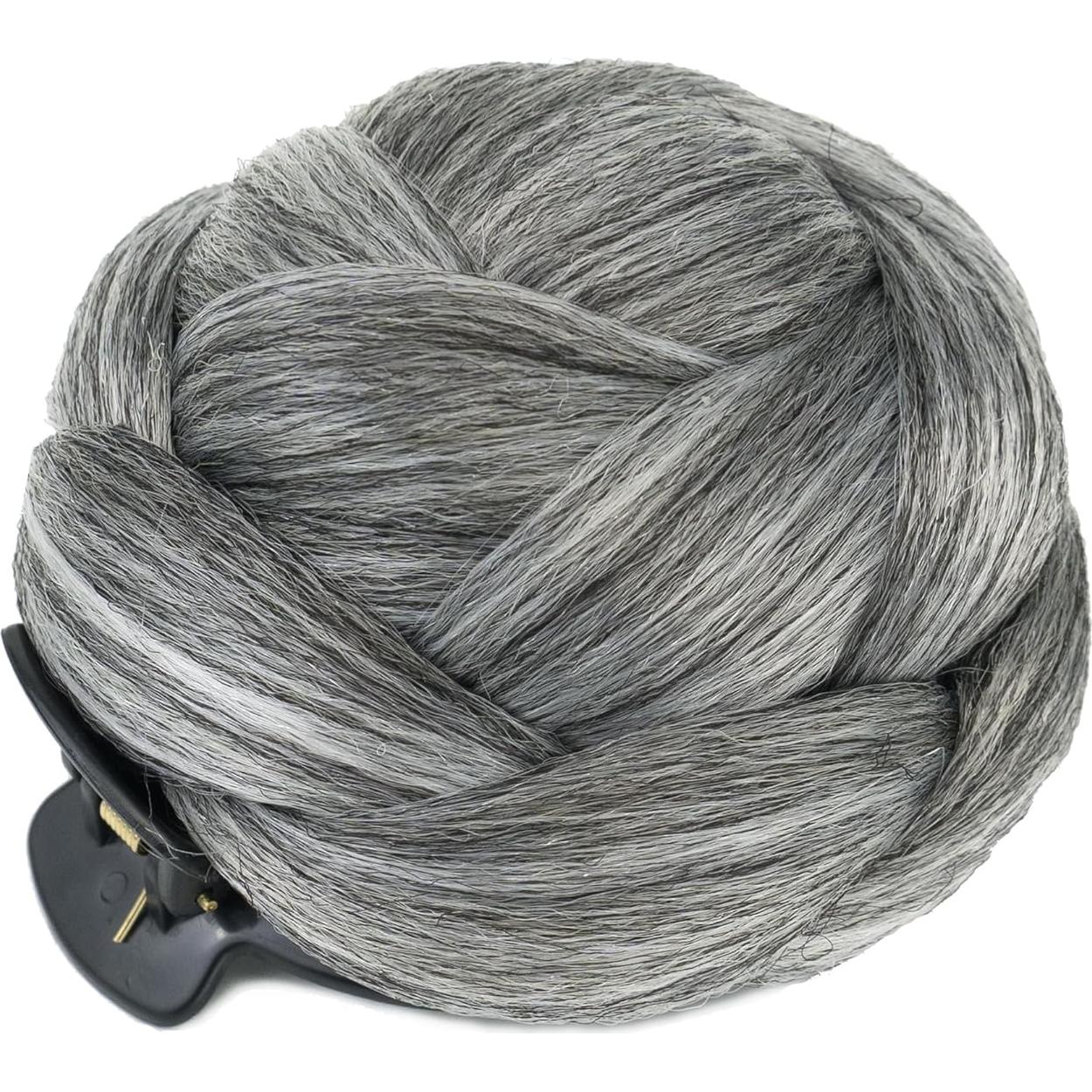 Chignon de Pelo Trenzado IMISSU Gris Accesorio para Cabello