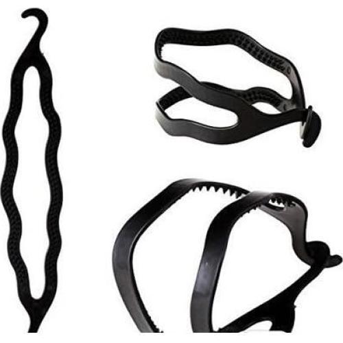 Hacedor de Moño de Plástico Negro Ericotry - 6 Piezas 21.5x3.8cm