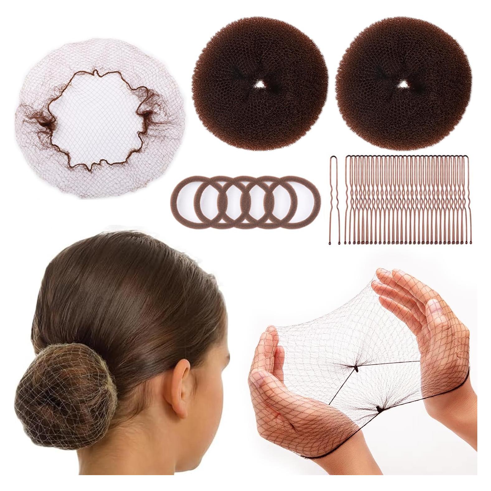 Kit de Hacer Moños para Niños - 2 Moldes + 10 Redes + 20 Horquillas