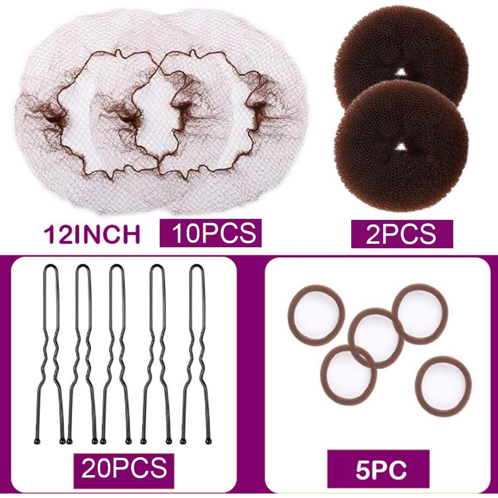 Kit de Hacer Moños para Niños - 2 Moldes + 10 Redes + 20 Horquillas
