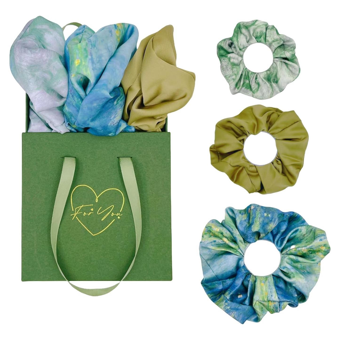 Scrunchies de satén sin daño YOYLEAYOY - 3 Pack 12.7-15.2 cm