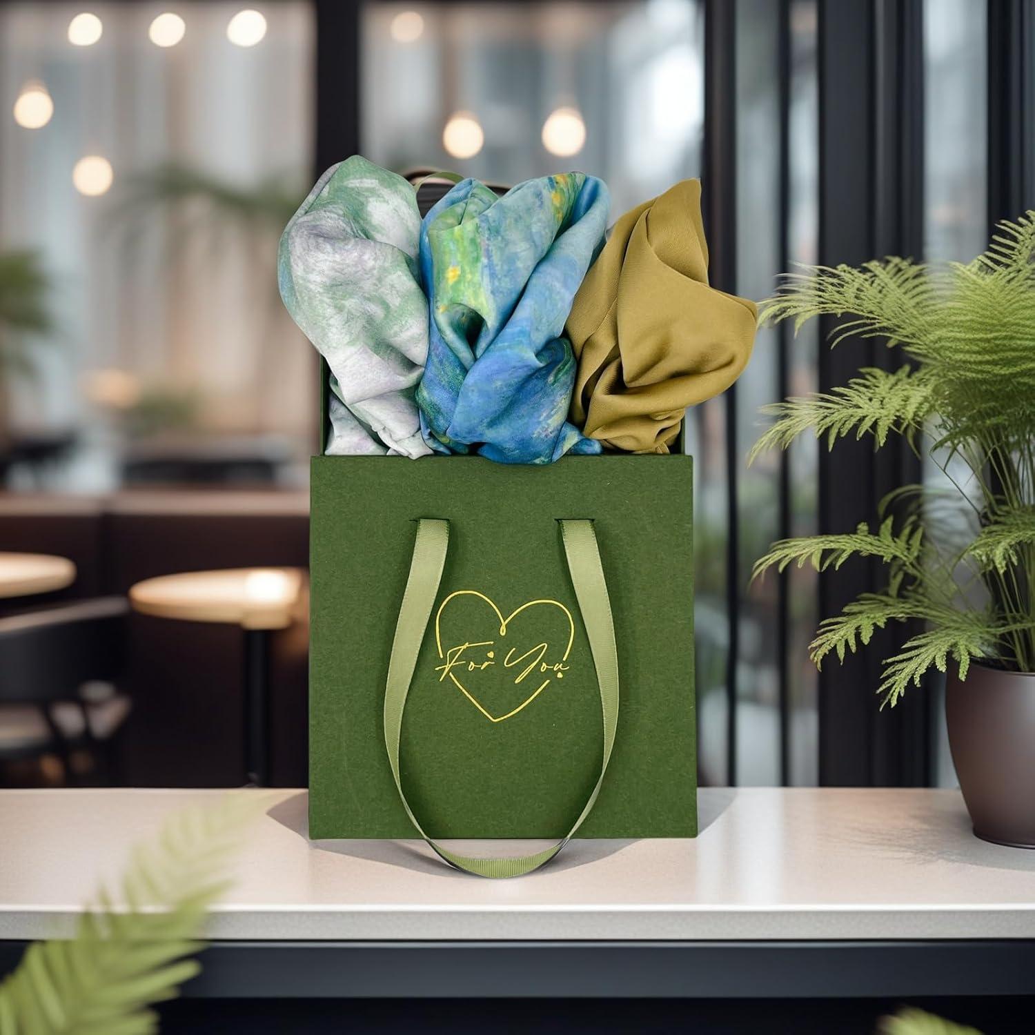 Scrunchies de satén sin daño YOYLEAYOY - 3 Pack 12.7-15.2 cm