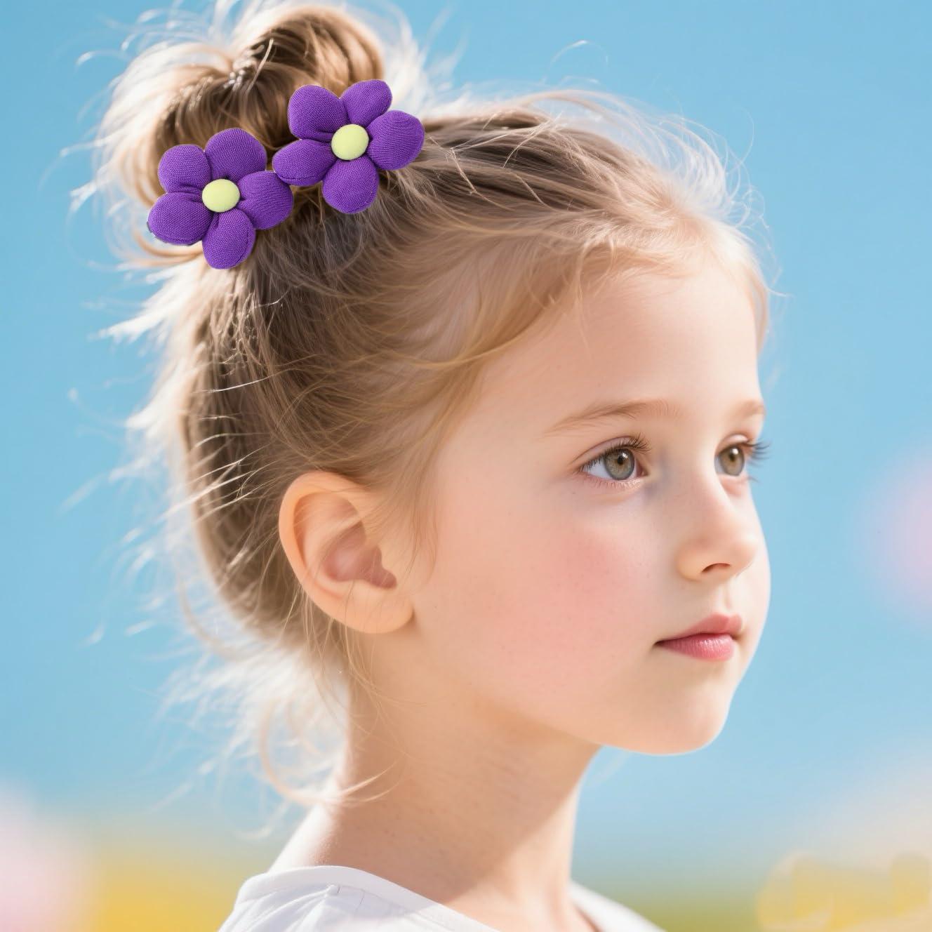 Hacedor de Moño de Flores Fosrisix - 2 Pcs, Púrpura/Naranja