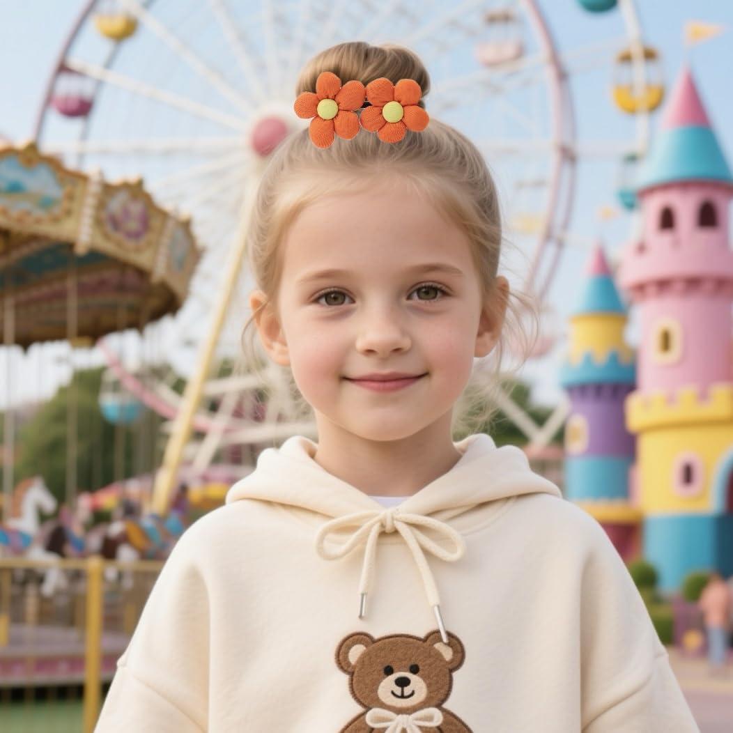 Hacedor de Moño de Flores Fosrisix - 2 Pcs, Púrpura/Naranja