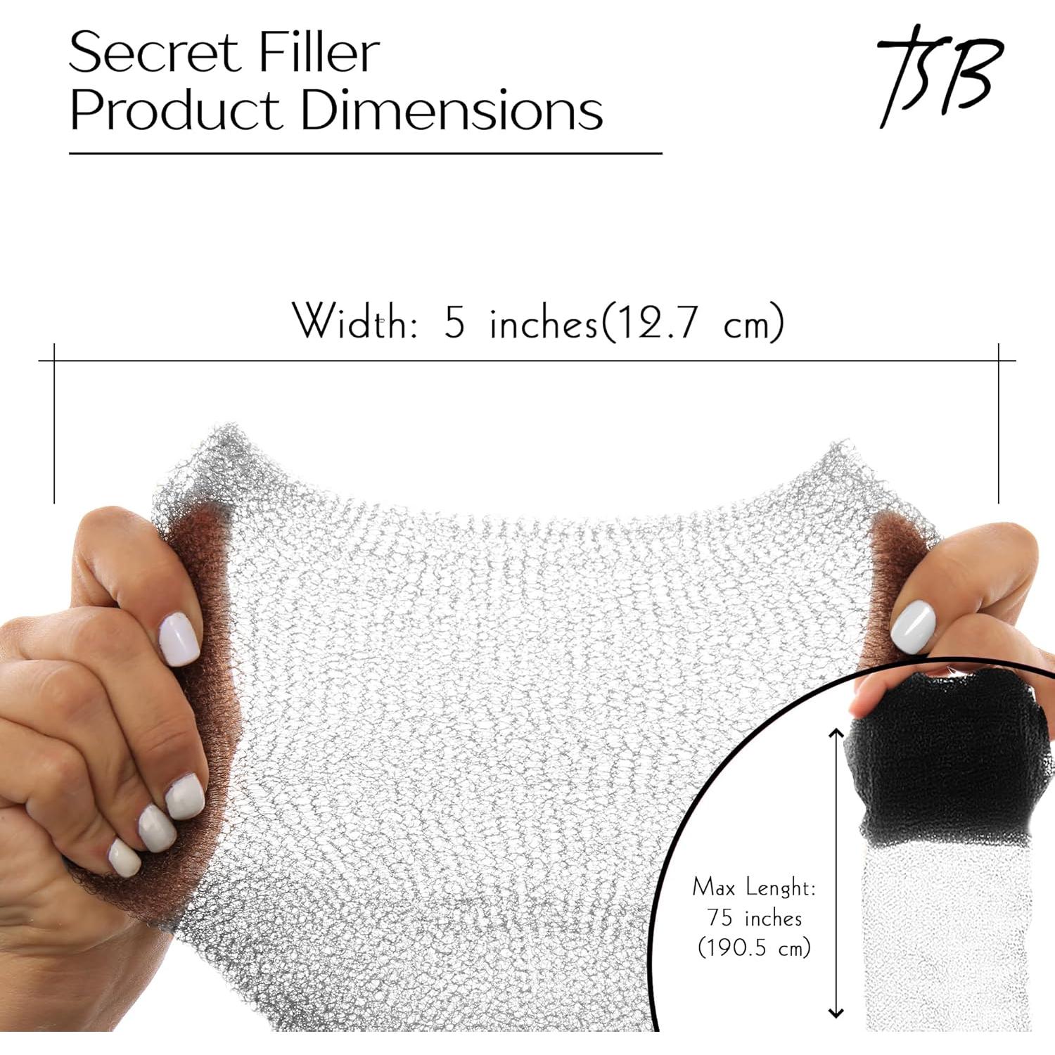 Rellenador de Cabello TSB Negro 1 Paquete - Volumen y Moño