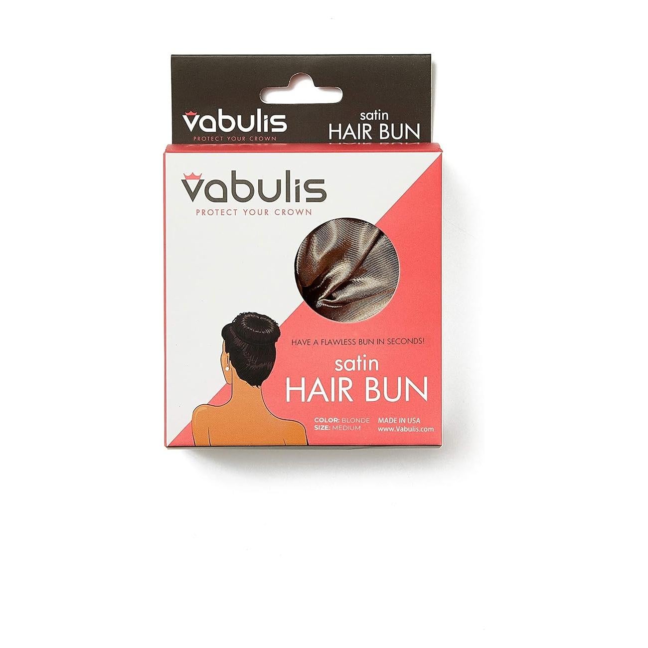 Moño de Cabello de Satén Vabulis - Mediano 8cm Rubio Dorado