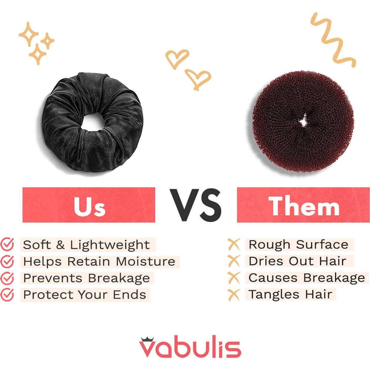 Moño de Cabello de Satén Vabulis - Mediano 8cm Rubio Dorado