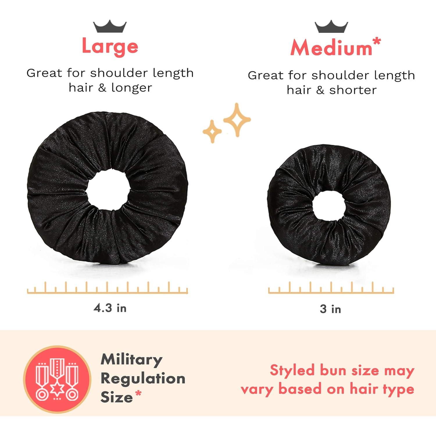 Moño de Cabello de Satén Vabulis - Mediano 8cm Rubio Dorado