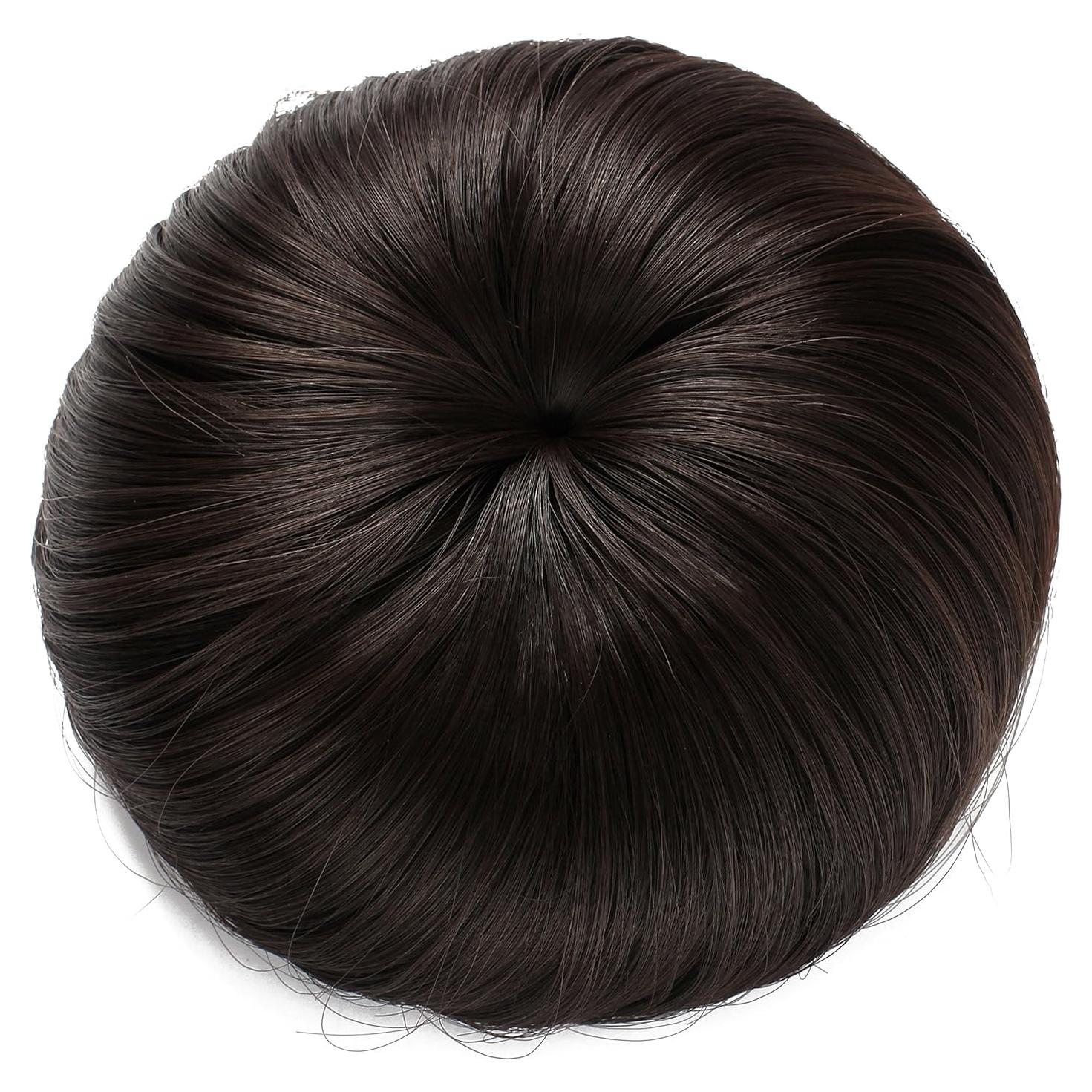 Extensión de Cabello Sintético Onedor Chignon Donut 10cm Marrón Oscuro