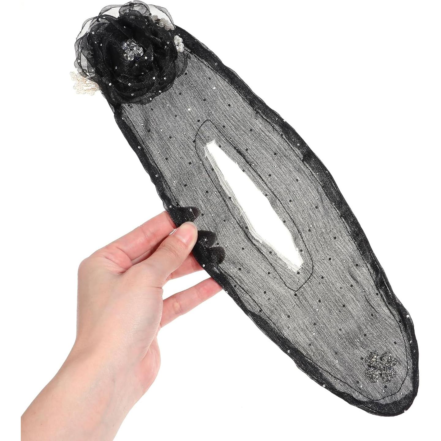 Clip de Cabello JIEYAO 2PCS Flores Bordadas Mano 36x9cm