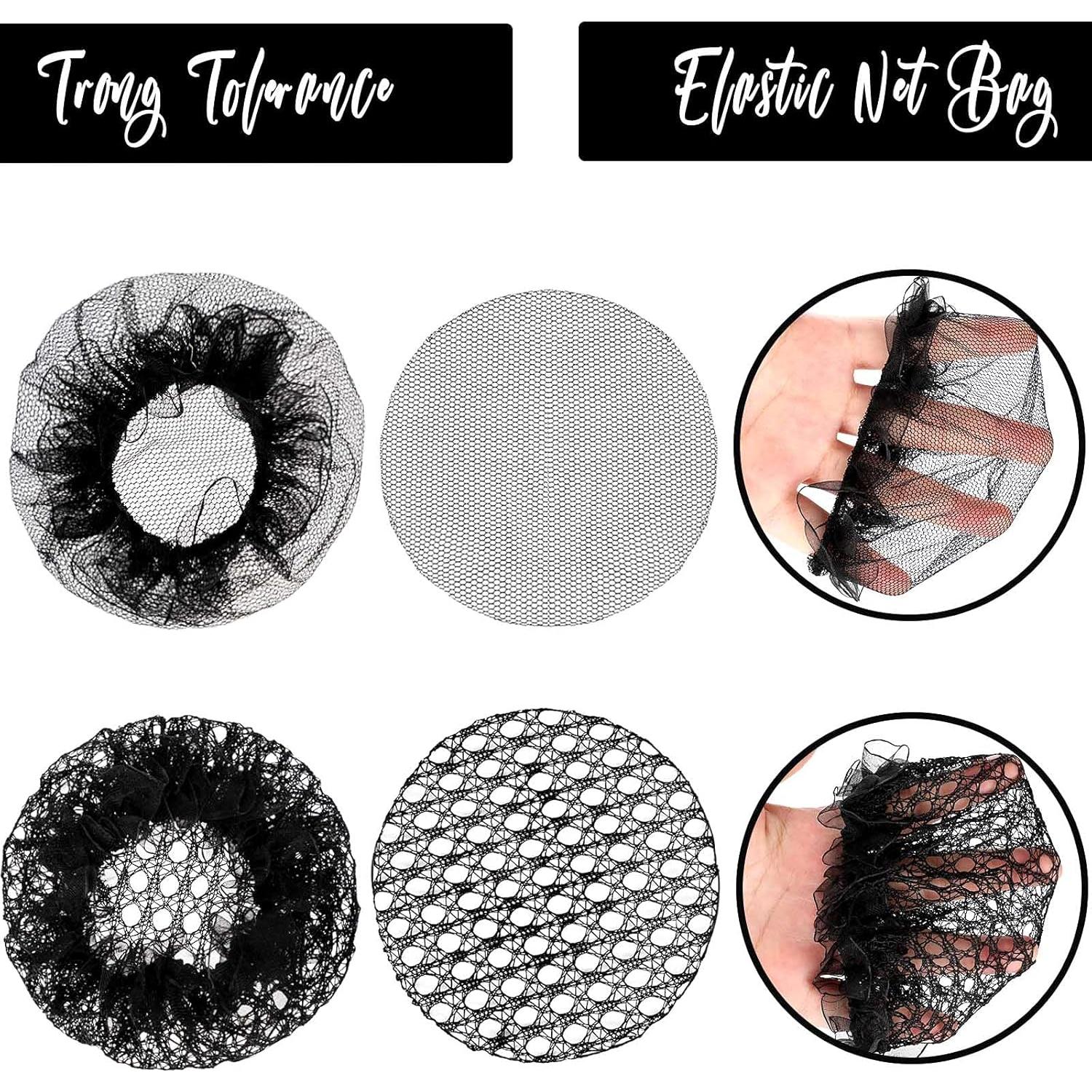 Redes de Cabello de Ballet Waydress 8 Pcs Estilo Natural