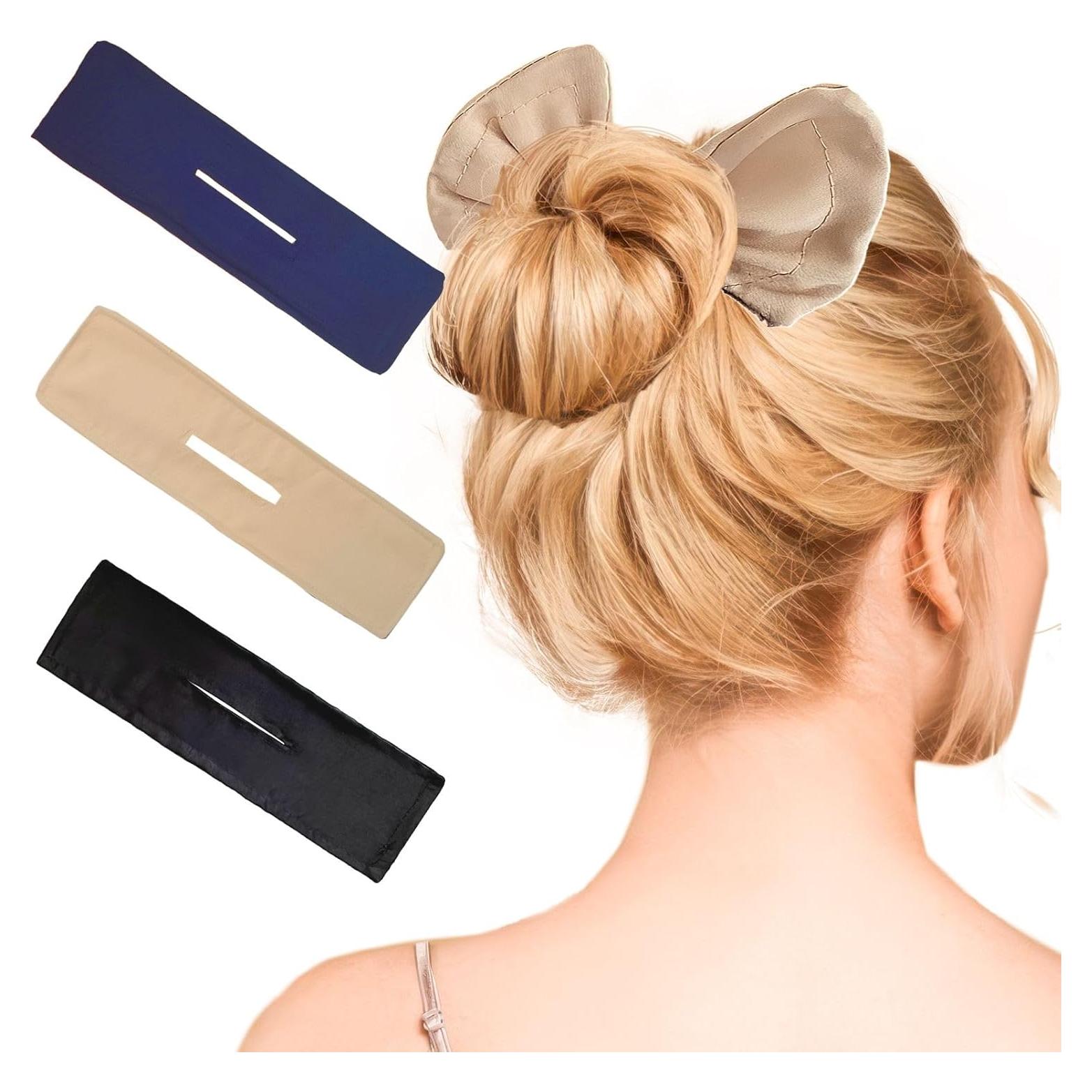 3 Piezas Deft Hair Bun Maker - Rizador de Cabello Multicolor