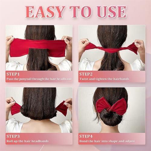 3 Piezas Deft Hair Bun Maker - Rizador de Cabello Multicolor