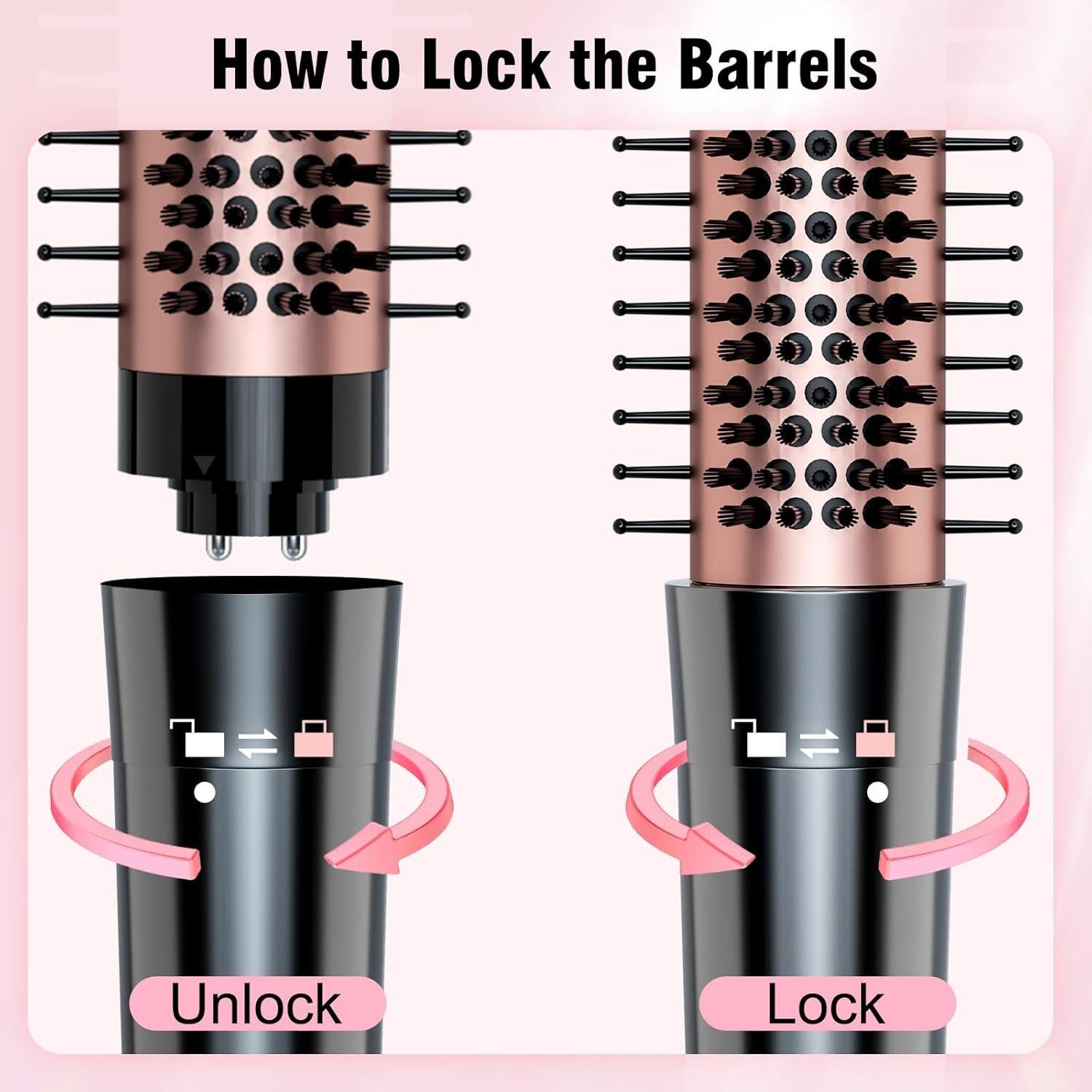 Rizador 5 en 1 Bo'laiya con Pantalla Digital y 4 Barriles