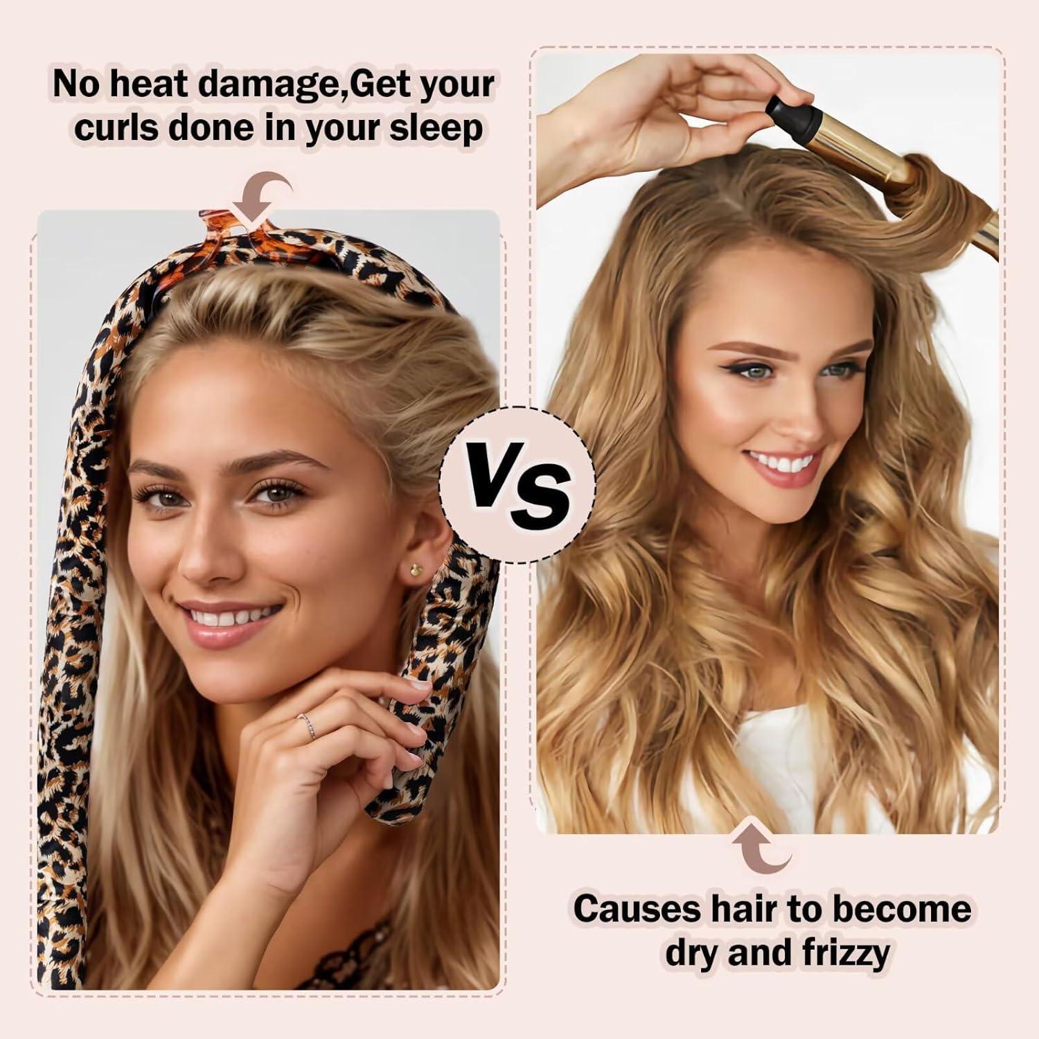 Rizador de Cabello Sin Calor Seritant Leopardo - Juego Completo