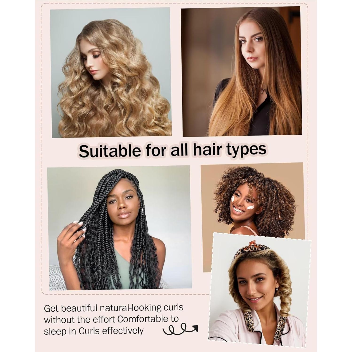 Rizador de Cabello Sin Calor Seritant Leopardo - Juego Completo