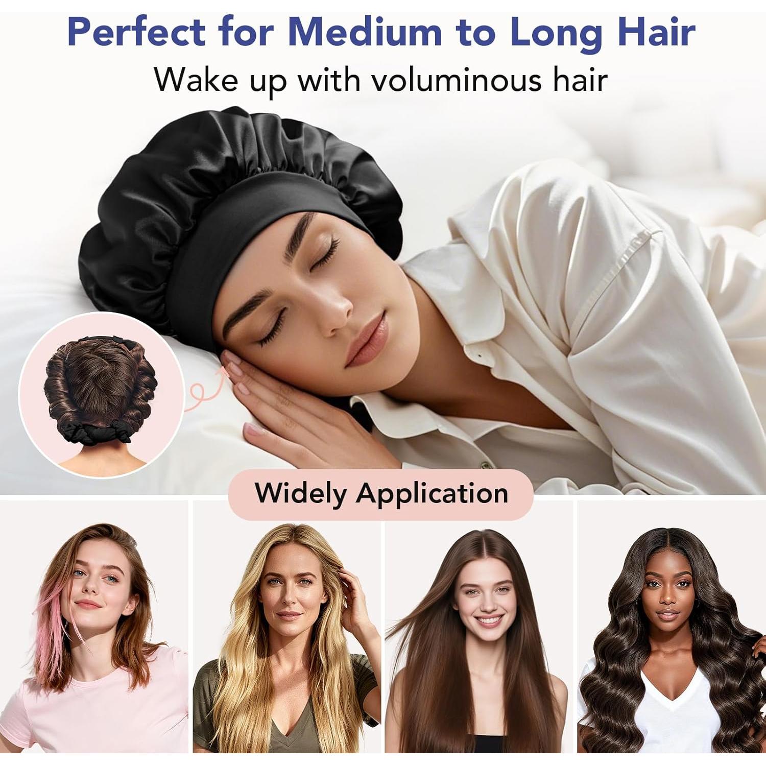 Rulos Sin Calor LitBear para Cabello Largo y Medio - Negro