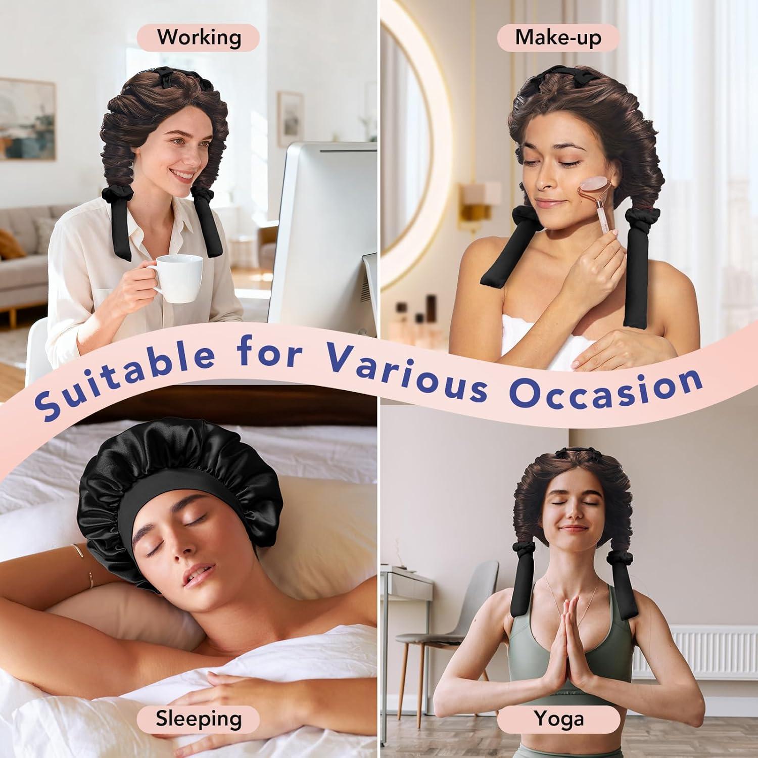 Rulos Sin Calor LitBear para Cabello Largo y Medio - Negro