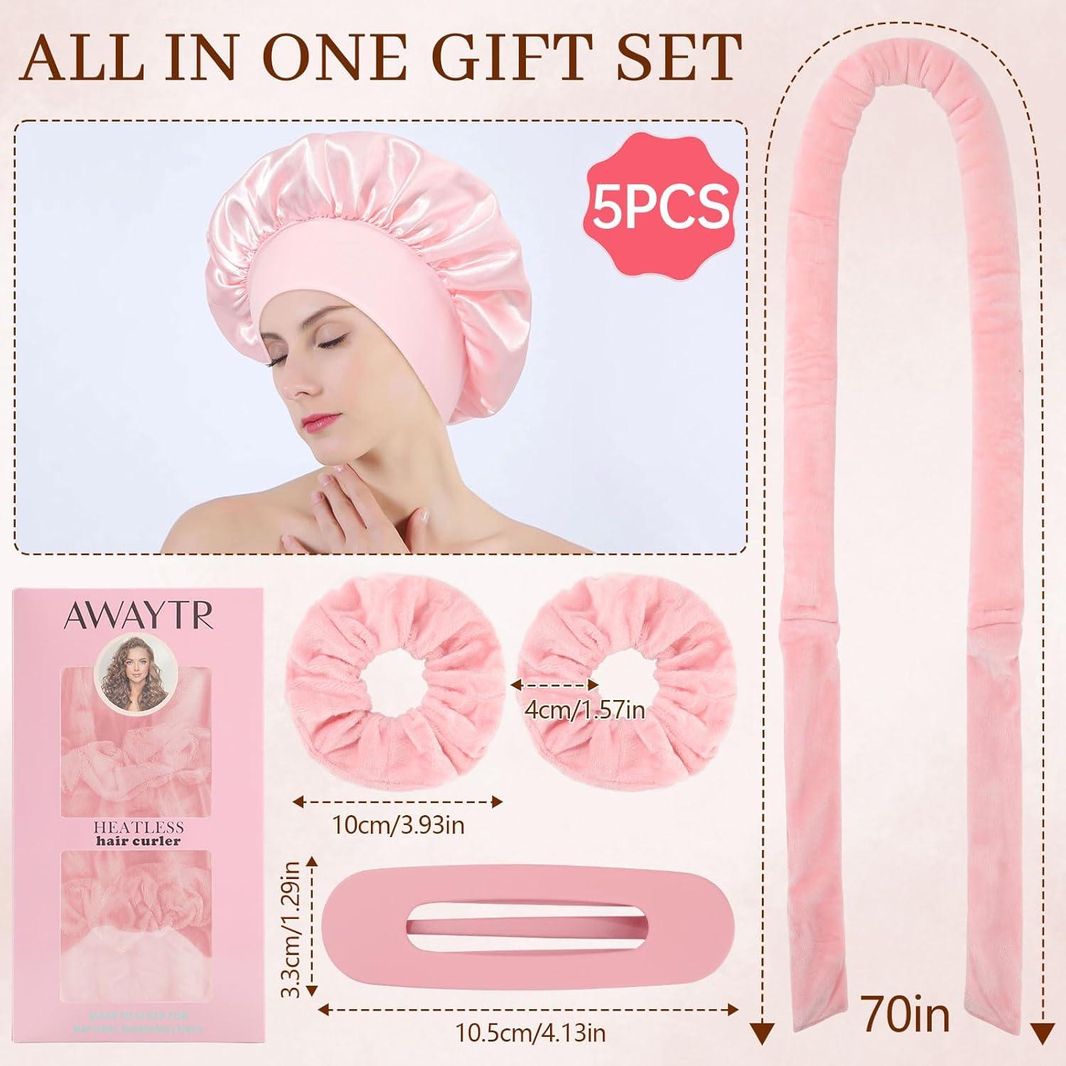 Juego de Rizadores de Cabello Sin Calor AWAYTR - 5 Piezas