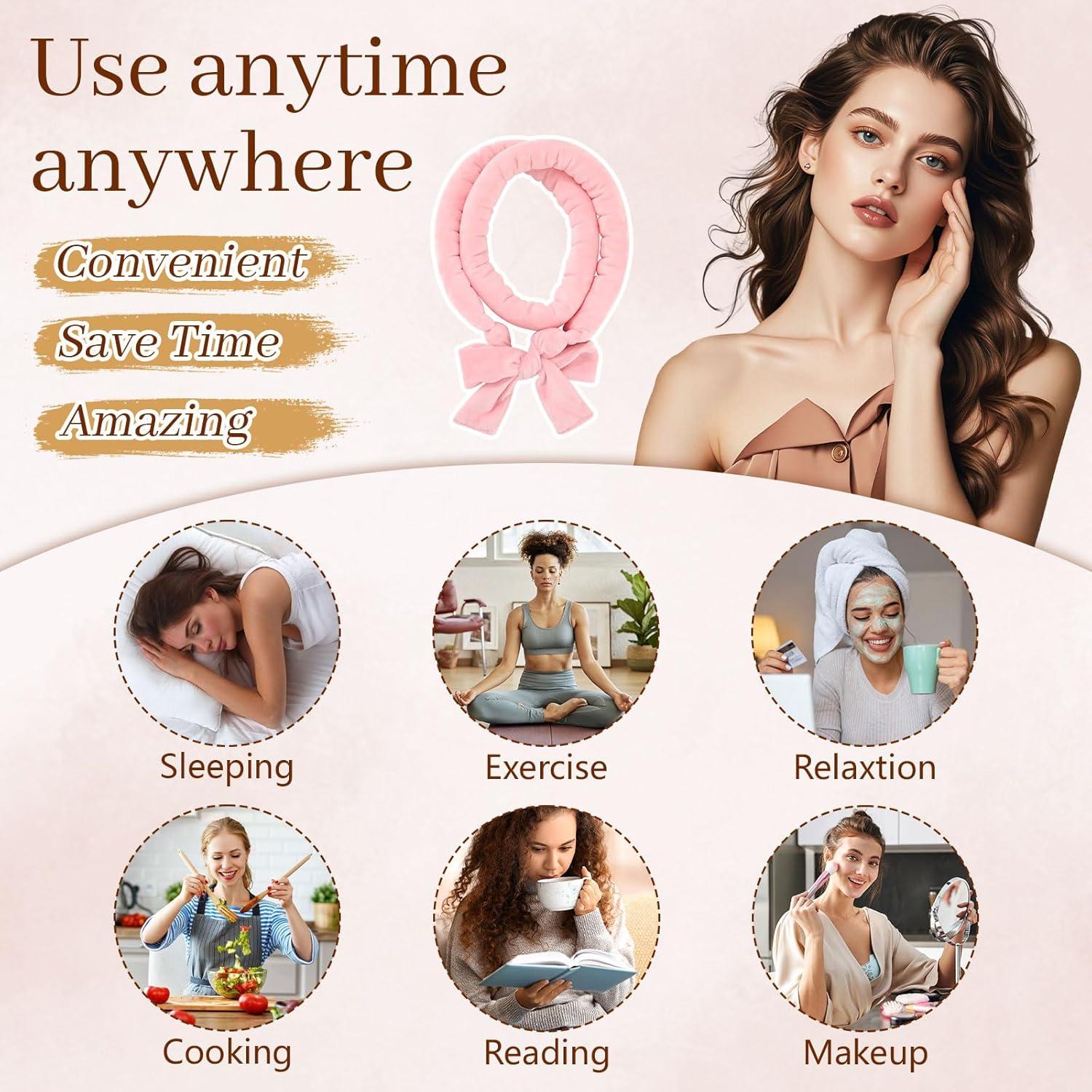 Juego de Rizadores de Cabello Sin Calor AWAYTR - 5 Piezas