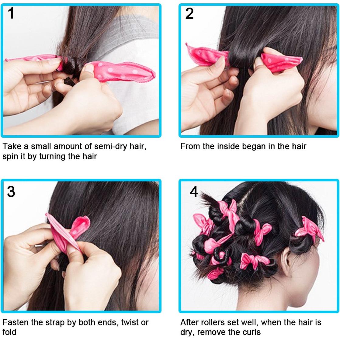 30 Rulos de Pelo Espuma Suave Peony Man con Bolsa de Almacenamiento