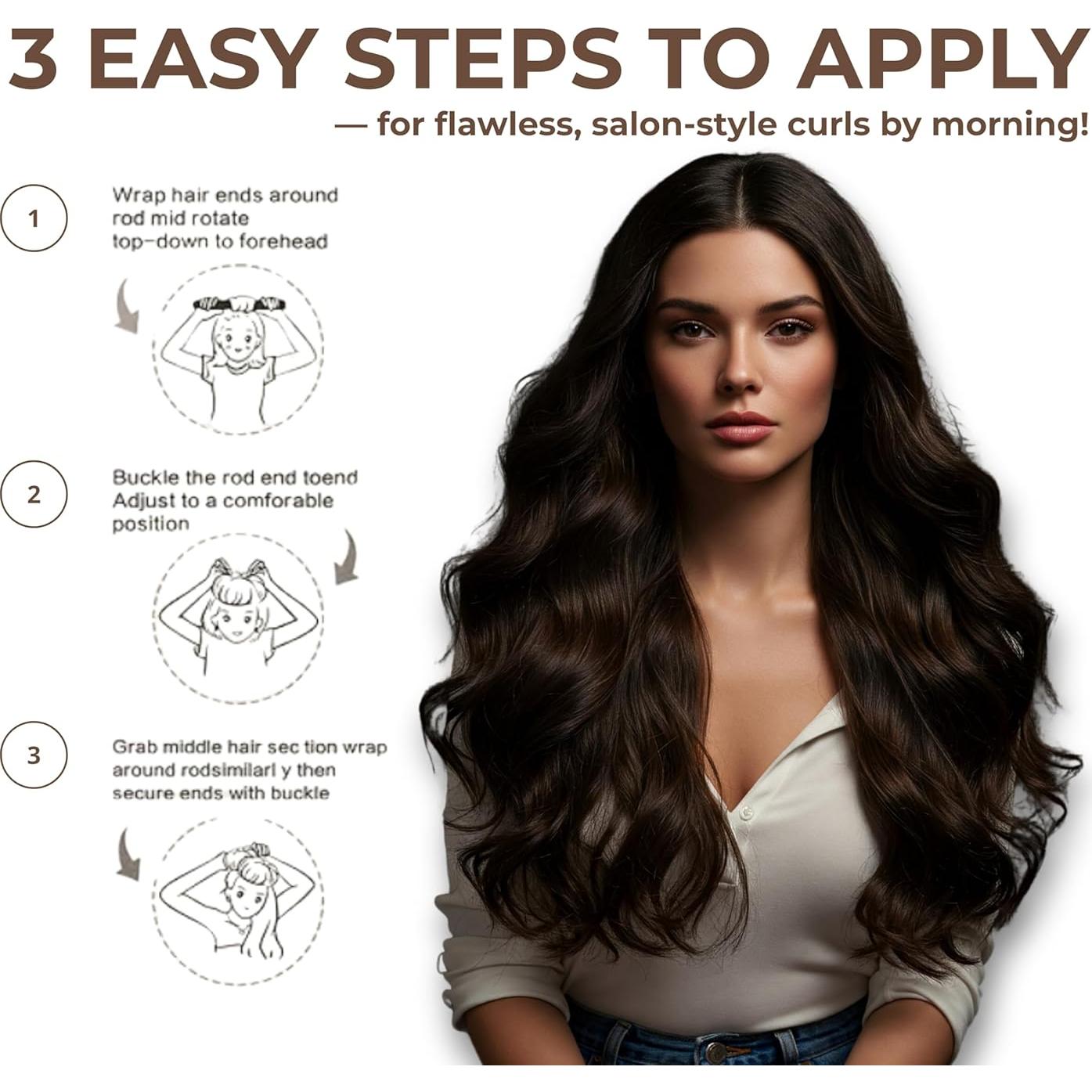 Rizadores Sin Calor BBL - Set de 4 Varillas de Espuma Suave