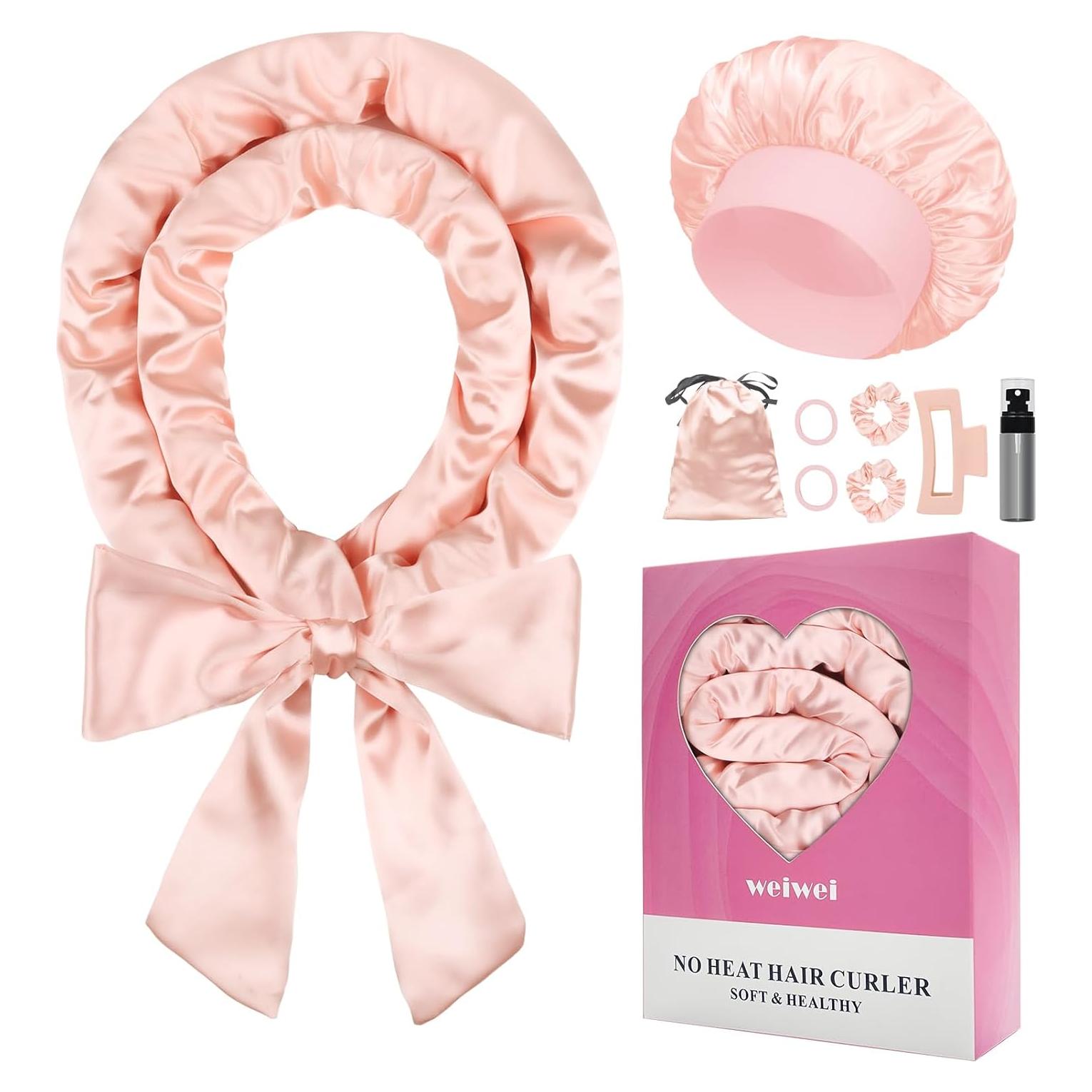 Rizador de Cabello Sin Calor Weiwei 70" (177.8 cm) Rosa Blush