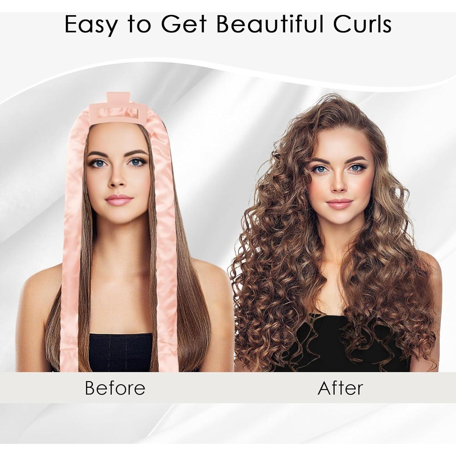 Rizador de Cabello Sin Calor Weiwei 70" (177.8 cm) Rosa Blush