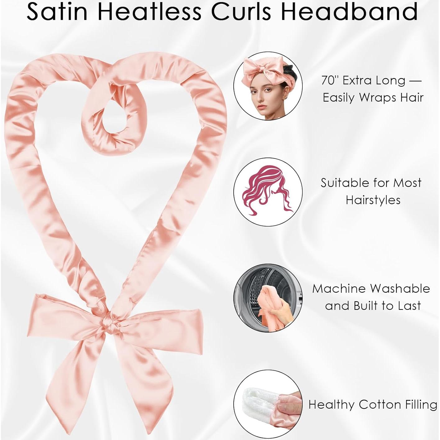 Rizador de Cabello Sin Calor Weiwei 70" (177.8 cm) Rosa Blush