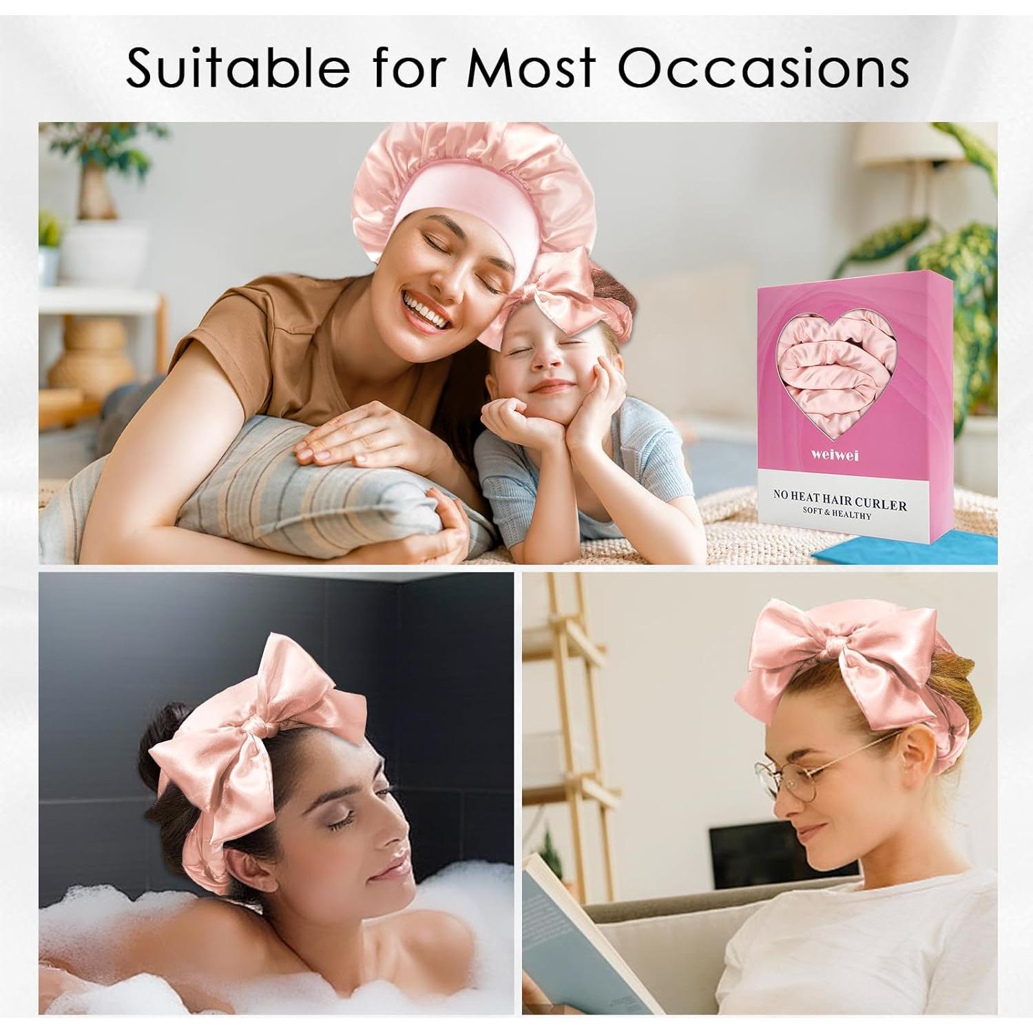 Rizador de Cabello Sin Calor Weiwei 70" (177.8 cm) Rosa Blush