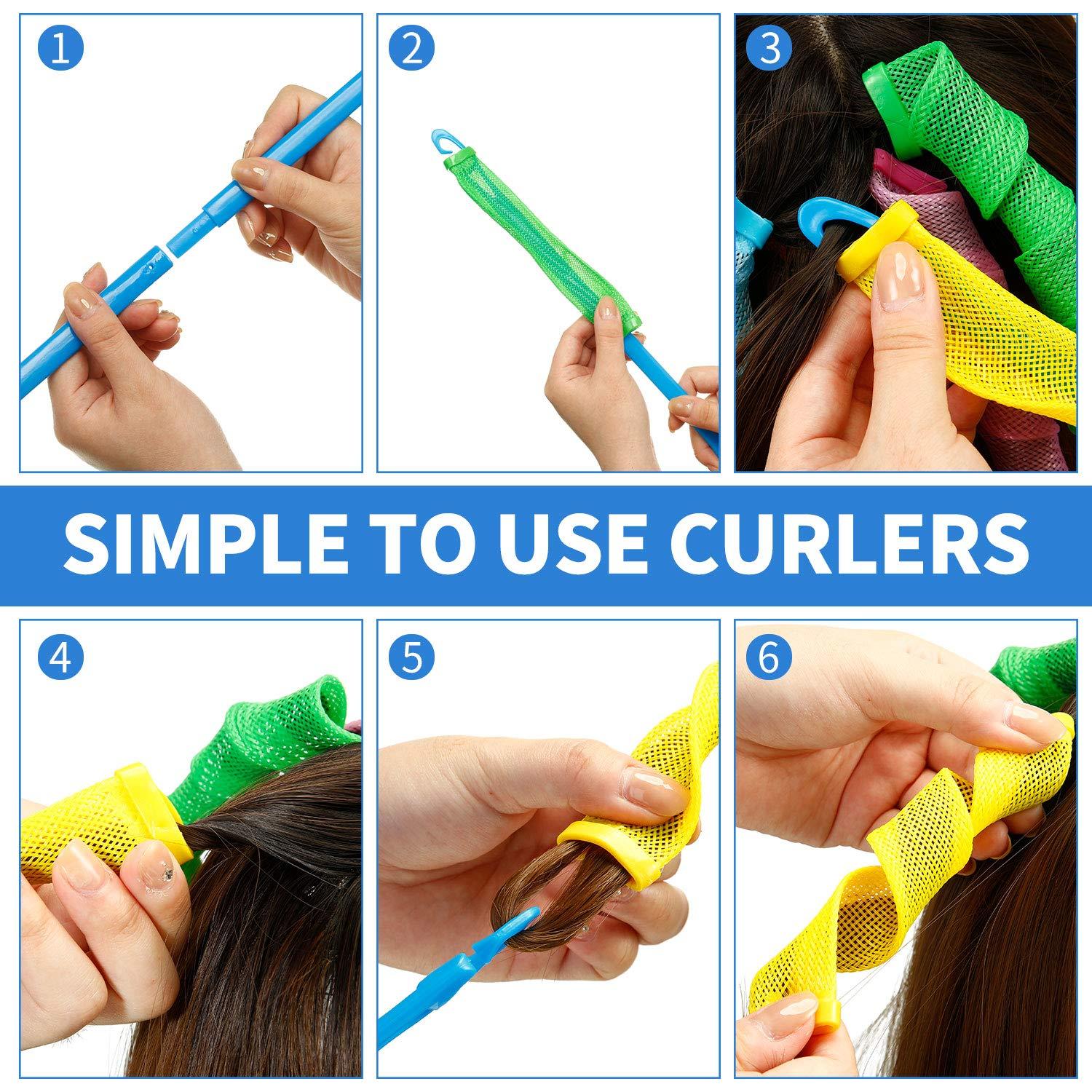 Kit de Rulos Sin Calor WILLBOND 28 Piezas 15 cm Color Variado